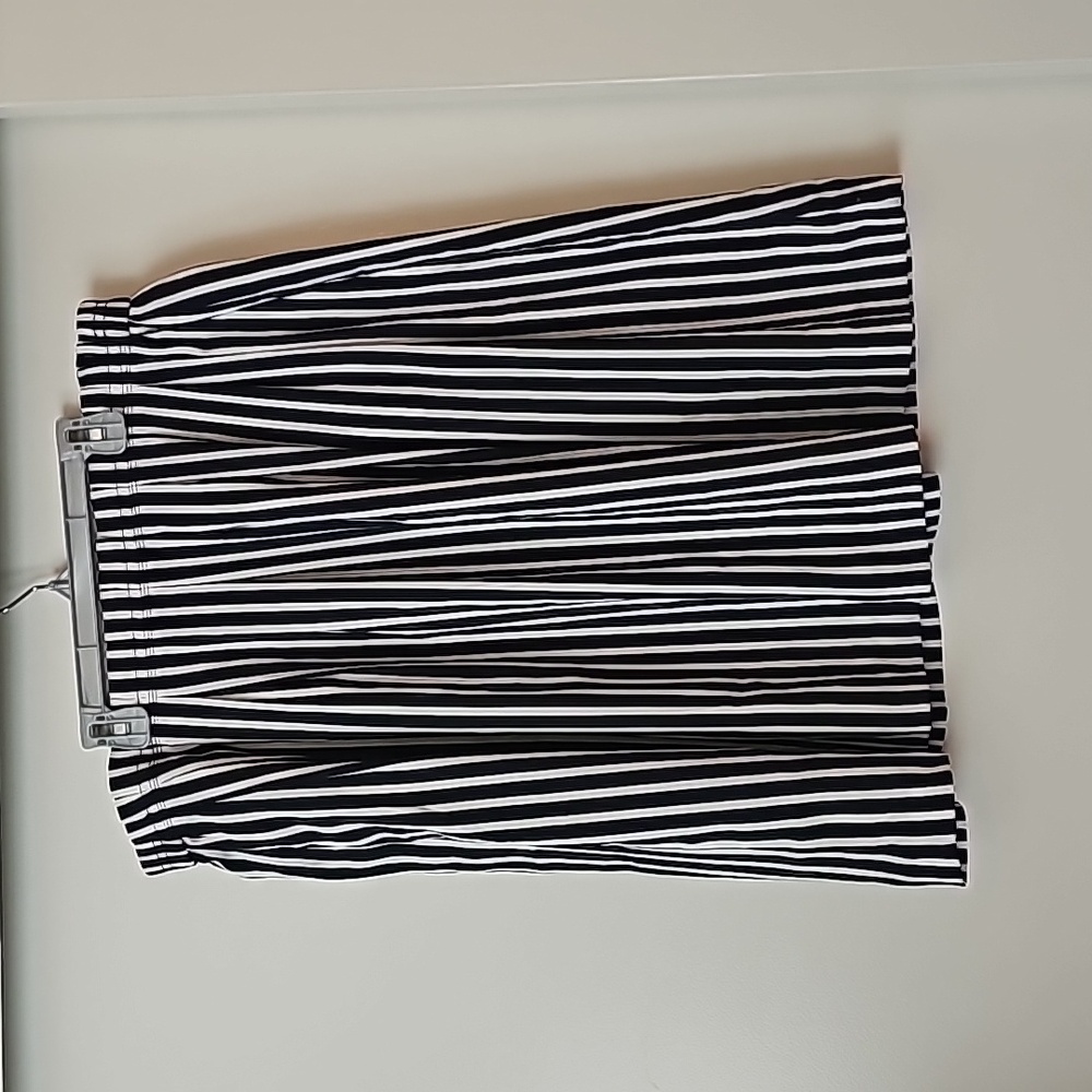 J Crew Mercantile navy and white skirt